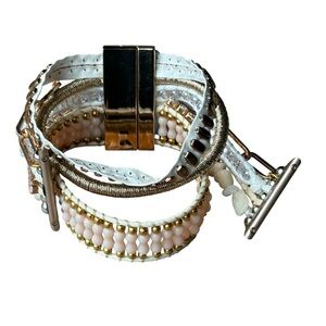 Victoria Emerson Smart Watch Gold Magnetic Clasp Bracelet Cream